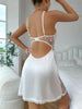Anaya | Elegantes Satin-Nachthemd mit floraler Spitze