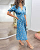 Caliste | Stilvolles Kleid mit Polka-Dots und tiefem V-Ausschnitt