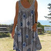 Grant | Ärmelloses Midi-Jochkleid mit Prints
