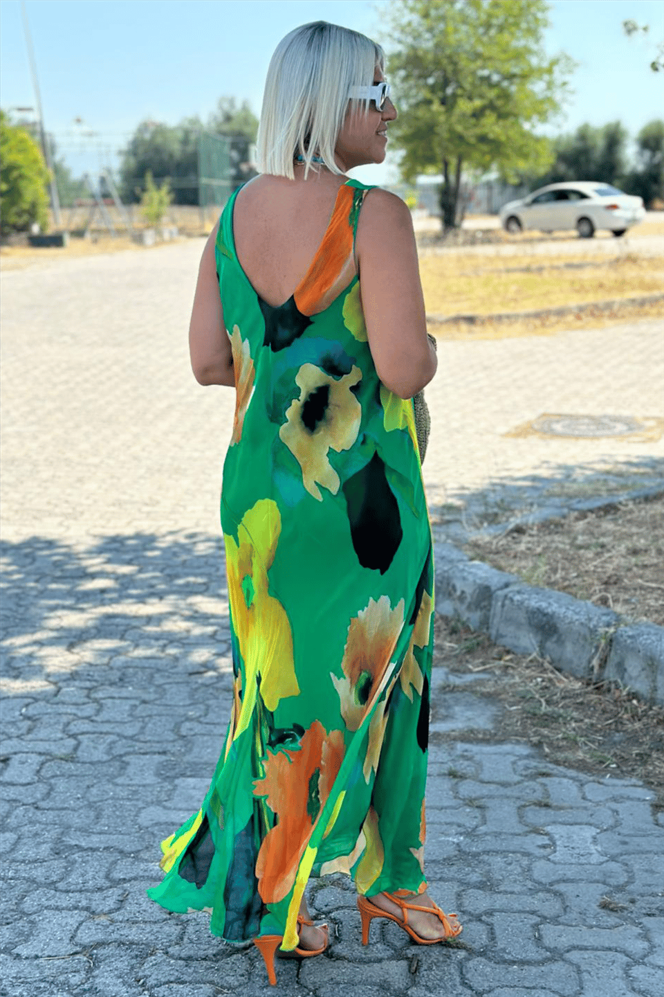 Mildre | Maxikleid aus Seide mit floralem Muster