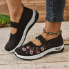 Saty | Blumenbestickte Mesh Slip-On Schuhe