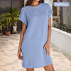 Sani | Texturiertes Strick-T-Shirt-Kleid