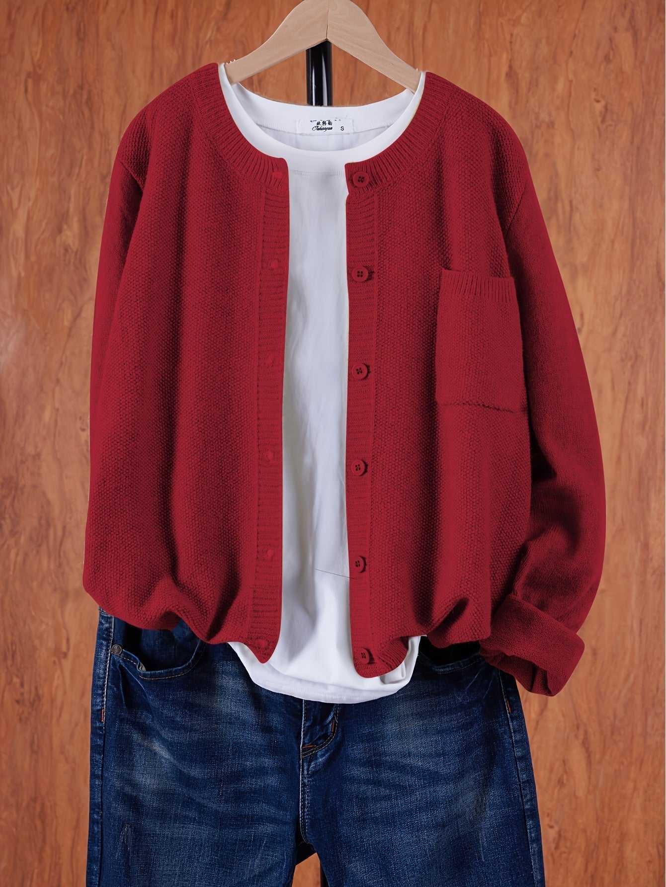 Gabbi™ - Strickjacke lässig da donna - Vest - Rot / S