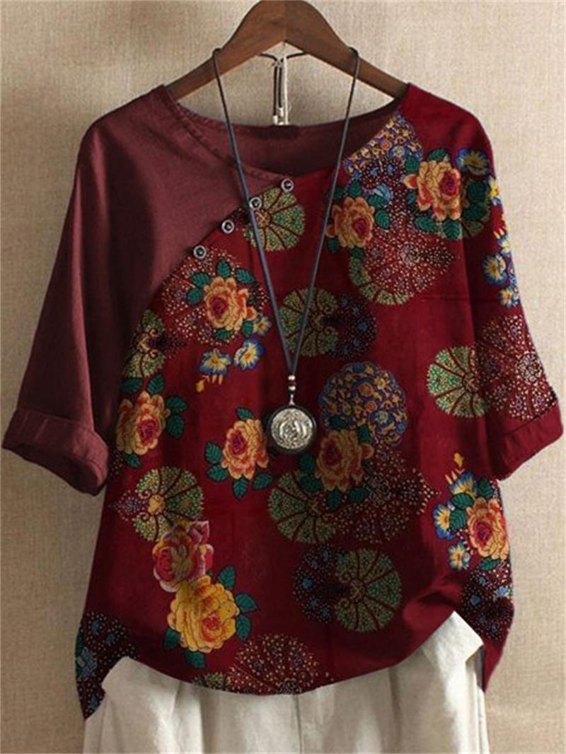 Vivienne | Feminines Kurzarmshirt mit Blumenmuster