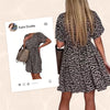 Wilma | modisches Damenkleid mit auffälligem Leopardenprint und V-Ausschnitt
