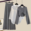 Shirie™ - Bequemes, weiches dreiteiliges Set mit langen Ärmeln - S