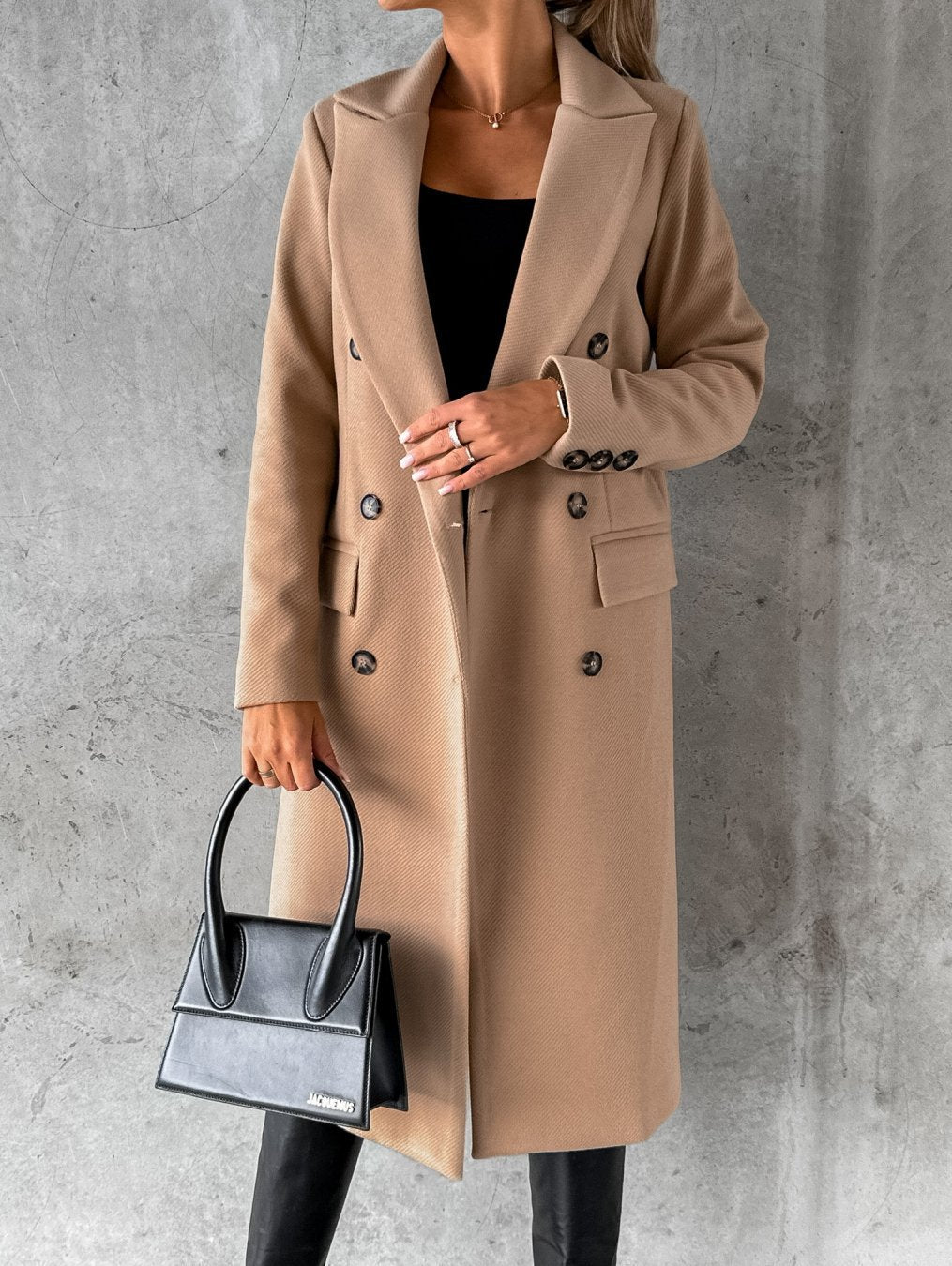 Amelie | Eleganter Herbstmantel - AUGUST27-831-AUG27 - Khaki / S