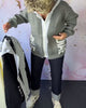 Marcelie | Langer Pullover-Mantel mit Print