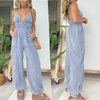 Alana | Stilvoller Denim-Overall mit tiefem V-Ausschnitt für Damen