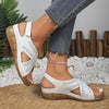 Verna | Orthopädische Ledersandalen mit Keilabsatz