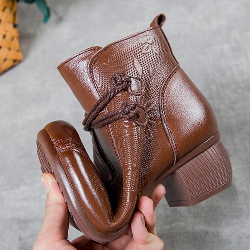 Zorielle | Handgemachte Lederstiefeletten mit warmem Innenfutter