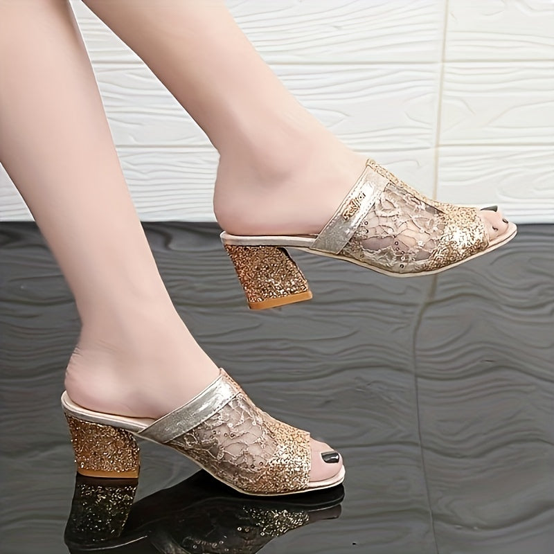 Dina | Funkelnde Sandalen mit edlen Pailletten