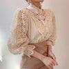 Cleah | Schickes langärmeliges Hemd im Retro-Stil mit Spitzen-Details