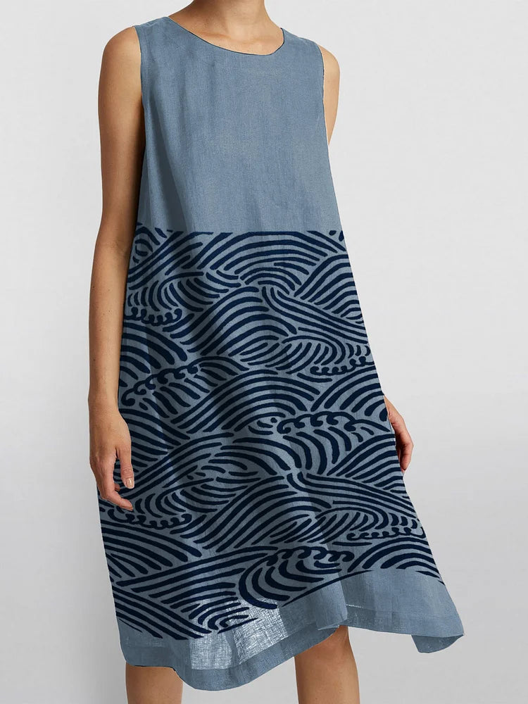 Vell | Shiftkleid mit Wellenmuster