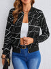 Evalaine™ | Geometrische Zipperjacke für Damen - Schwarz (fast ausverkauft) / S