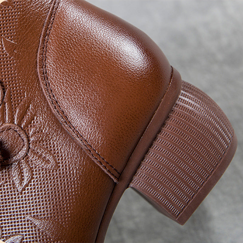 Zorielle | Handgemachte Lederstiefeletten mit warmem Innenfutter