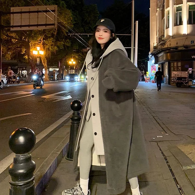 Rhea™ | Lammwoll-Hoodiejacke - Grau / M