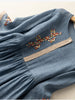 Ambere | Besticktes ethnisches Kleid aus Baumwolle und Leinen
