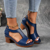 Zinia | Elegante T-Strap-Keilsandalen mit Schnalle