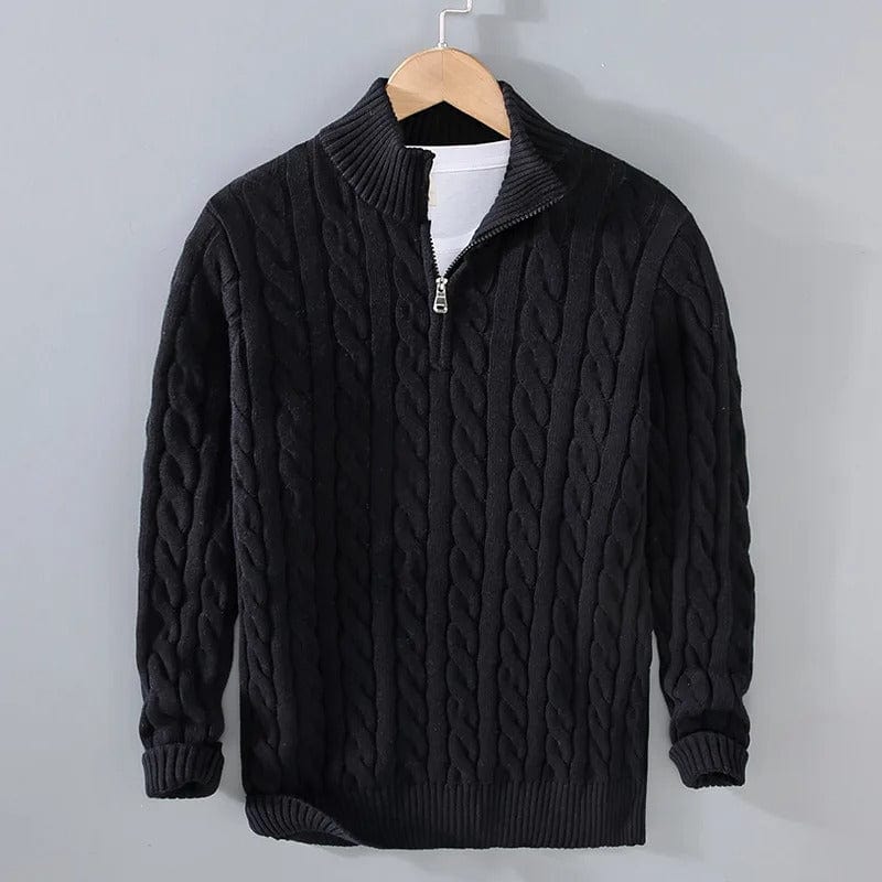 Danny™ | Nordic Zip-Pullover - Schwarz / M