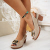 Brina | Sandalen mit klobigem Absatz und Schnalle