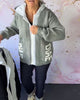 Marcelie | Langer Pullover-Mantel mit Print