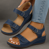 Sage | stilvolle orthopädische Sandalen mit komfortablem Keilabsatz