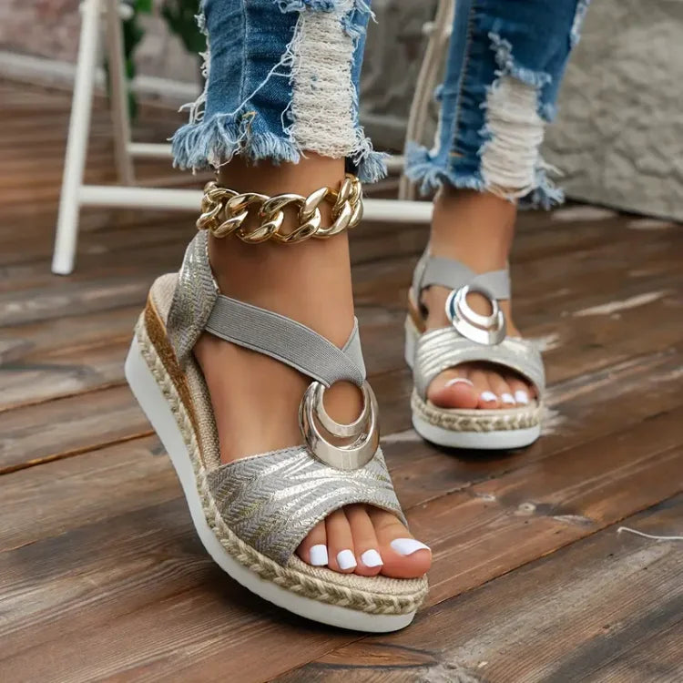 Xeiva | Glitzernde Slingback-Sandalen