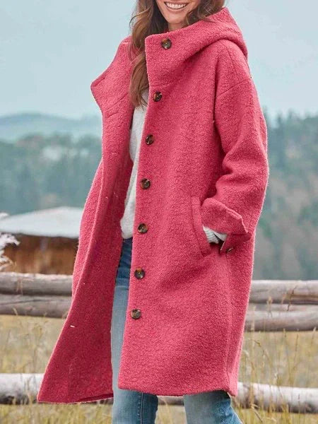 Leonie™ | Warmer Kuschelmantel - Rosa / S
