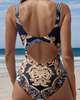 Aliyah | Schnelltrocknender Badeanzug mit Vintage-Print für Damen