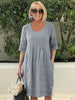 Yamileth | stylisches Baumwollkleid mit Seitentaschen