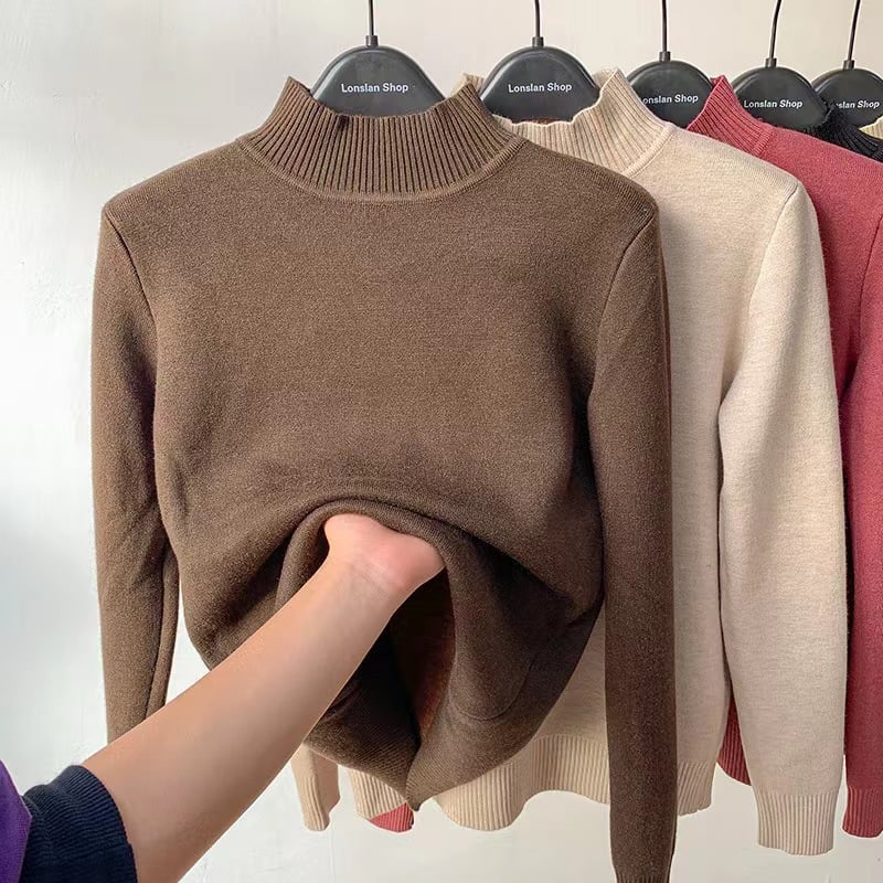 Shira™ | Winter-Fleeceshirt mit dicker Innenseite - Kaffee / S