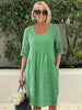 Yamileth | stylisches Baumwollkleid mit Seitentaschen