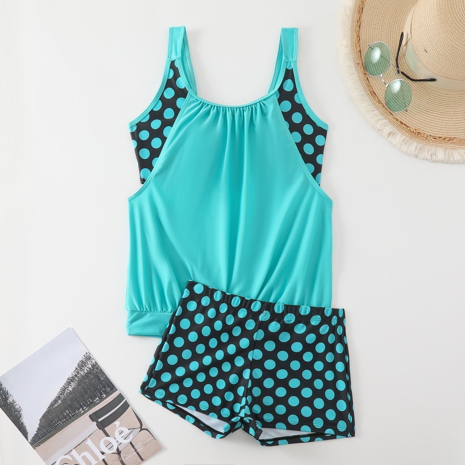 👙 Damski dwuczęściowy kostium kąpielowy w grochy