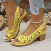 Giona | Schicke florale Keilsandalen