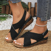 Verna | Orthopädische Ledersandalen mit Keilabsatz
