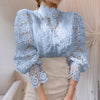 Cleah | Schickes langärmeliges Hemd im Retro-Stil mit Spitzen-Details