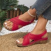 Verna | Orthopädische Ledersandalen mit Keilabsatz