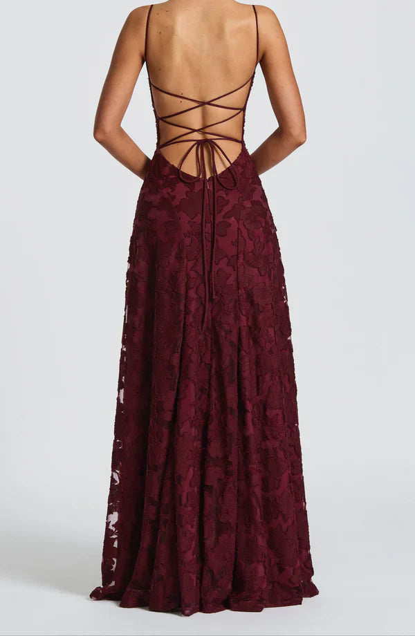 Rosa | Maxikleid mit Spitzendetail