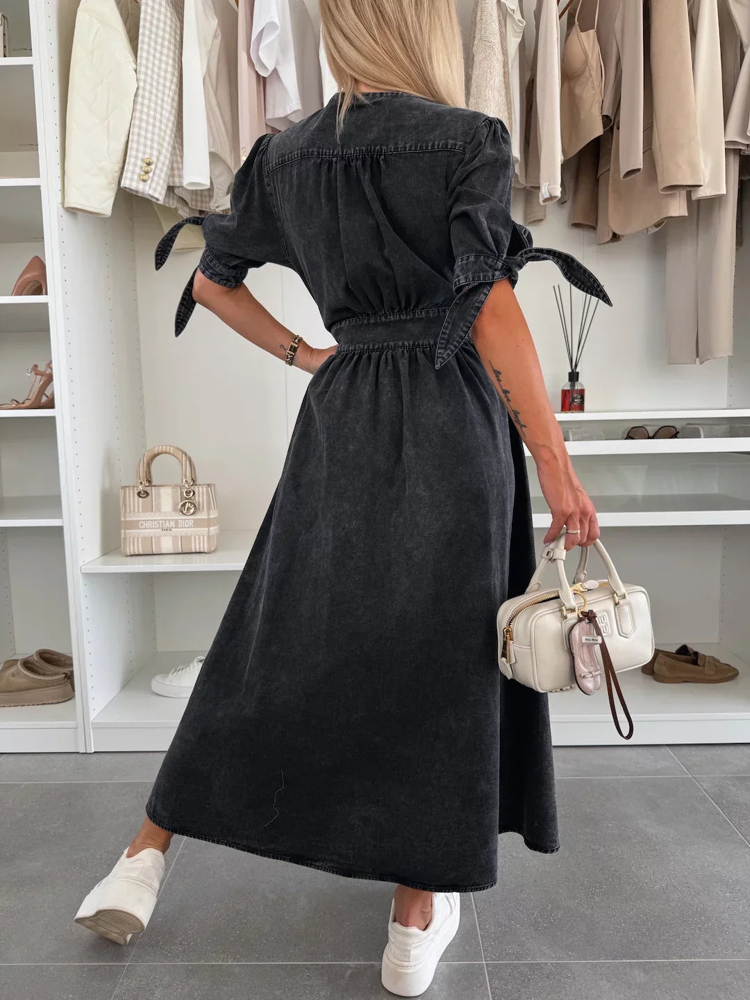 Marie | Strahlendes Denim-Kleid