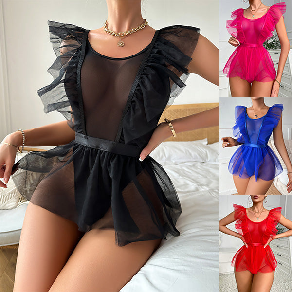 Alyssa | Sexy Bodysuit mit halbtransparenter Spitze für Damen