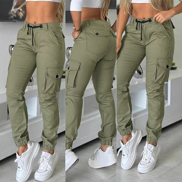 Nesi | Cargohose mit Taillenkordelzug und Seitentaschen