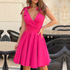 Elliana | Elegantes monochromes Kleid mit Schleife