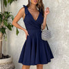 Elliana | Elegantes monochromes Kleid mit Schleife