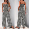 Vienna™ | Trägerloser böhmischer Jumpsuit mit Blumenmuster