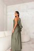 Avalon | Satin Maxikleid mit Schlitz