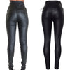 Page | Slim Fit Lederhose mit Schnürung am Bund