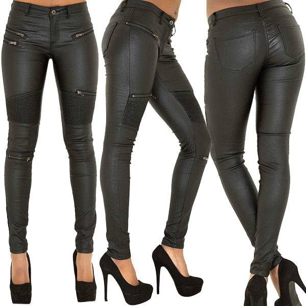 Zoey | Elegante Kunstlederhose mit schmaler Passform