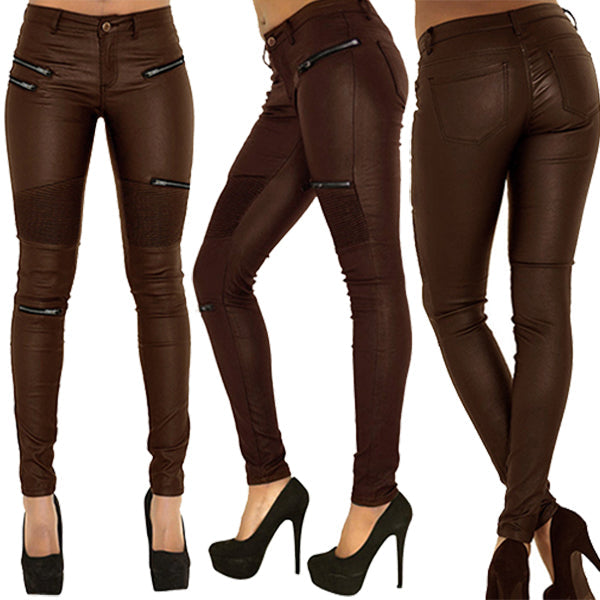Zoey | Elegante Kunstlederhose mit schmaler Passform