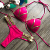 Dacy | Bikini-Badeanzug mit goldenen Stoffnähten